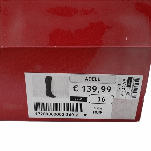 Alexandra | Adele Black Suede Knee High Boots 6 - Picture 9 of 12